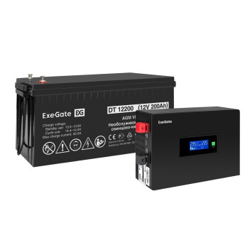 Комплект EXEGATE ИБП EX295992RUS + батарея 200Aч EX282991RUS 1шт